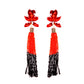 Red Crystal Bead Earrings