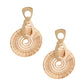 Gold Coiled Metal Earrings