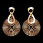 Gold Coiled Metal Earrings
