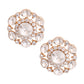 Gold Clear Crystal Circle Studs