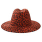 Rust Orange Leopard Fedora