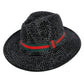 Black Rhinestone Designer Fedora Hat