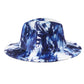 Blue White Tie Dye Fedora