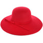Red Wide Brim Floppy Fedora