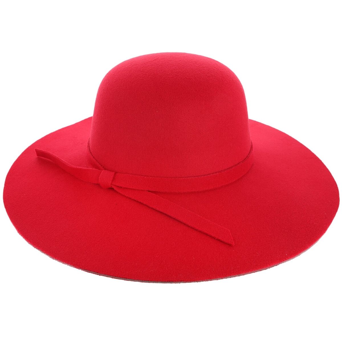 Red Wide Brim Floppy Fedora