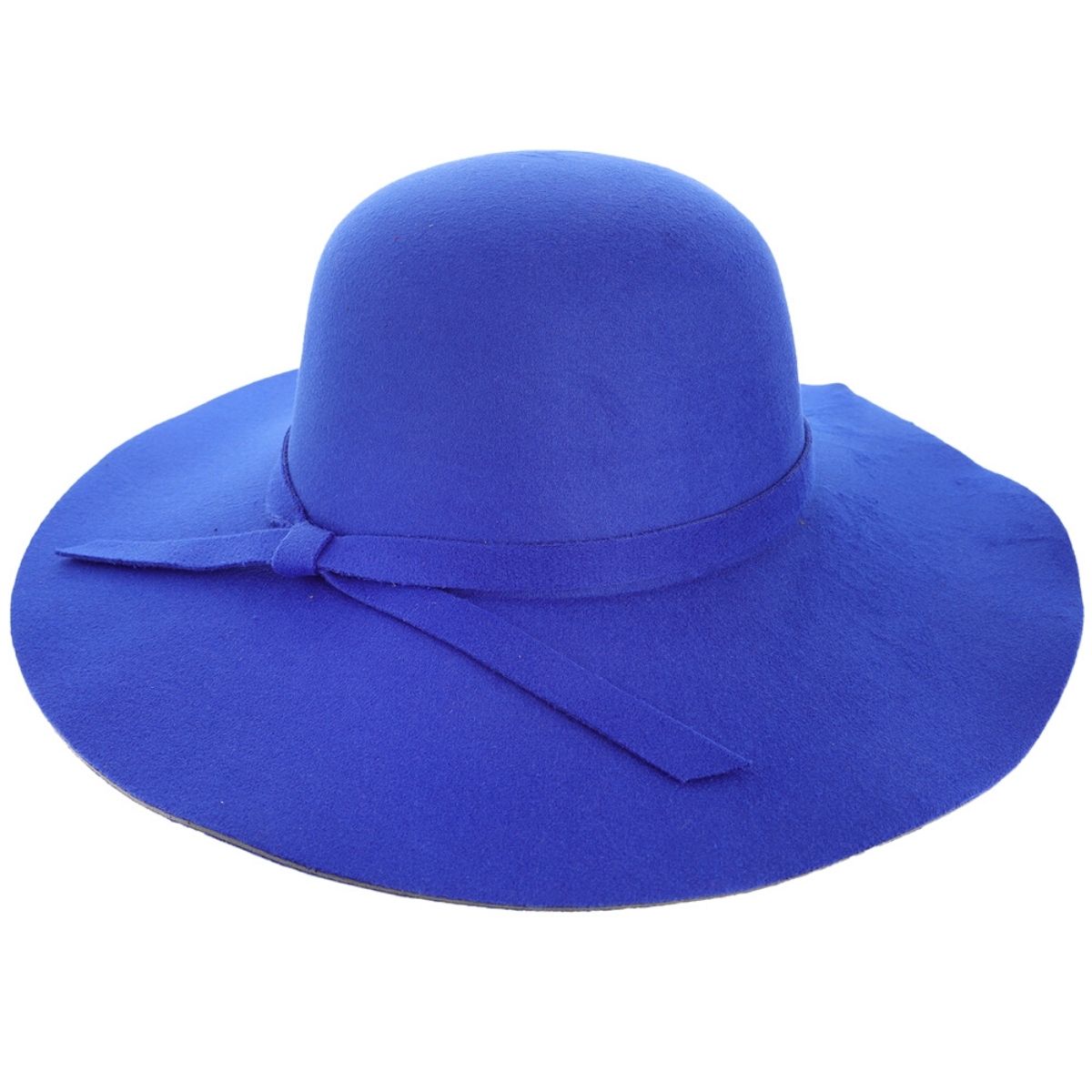Royal Blue Wide Brim Floppy Fedora