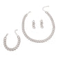 Silver Cuban Chain and Bracelet Set