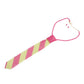 Pink Yellow Pearl Stripe Tie Choker