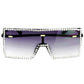 Clear Stone Visor Sunglasses
