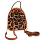 Brown Leopard Mini Backpack