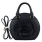Black Rose Rounded Handbag