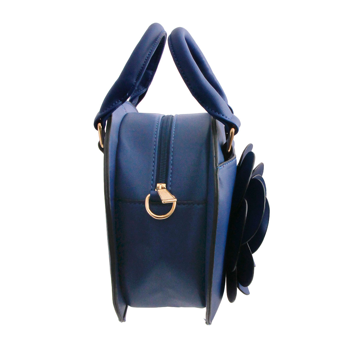 Blue Rose Rounded Handbag