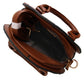 Brown Rose Rounded Handbag