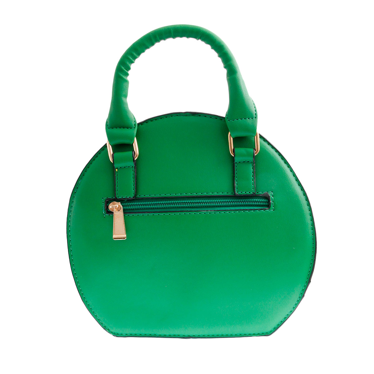 Green Rose Rounded Handbag