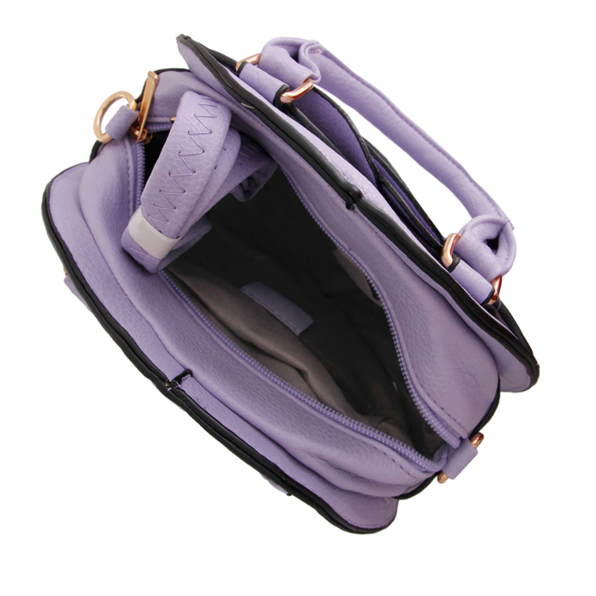 Purple Rose Rounded Handbag