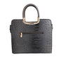 Gray Croc Tote Bag