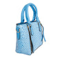 Blue Croc Tote Pouch Set