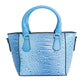Blue Croc Tote Pouch Set