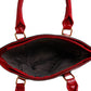 Shiny Red Croc Tote Bag Set