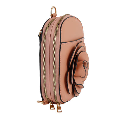 Mauve Pink Flower Mini Backpack
