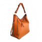 Camel Studded Hobo Bag