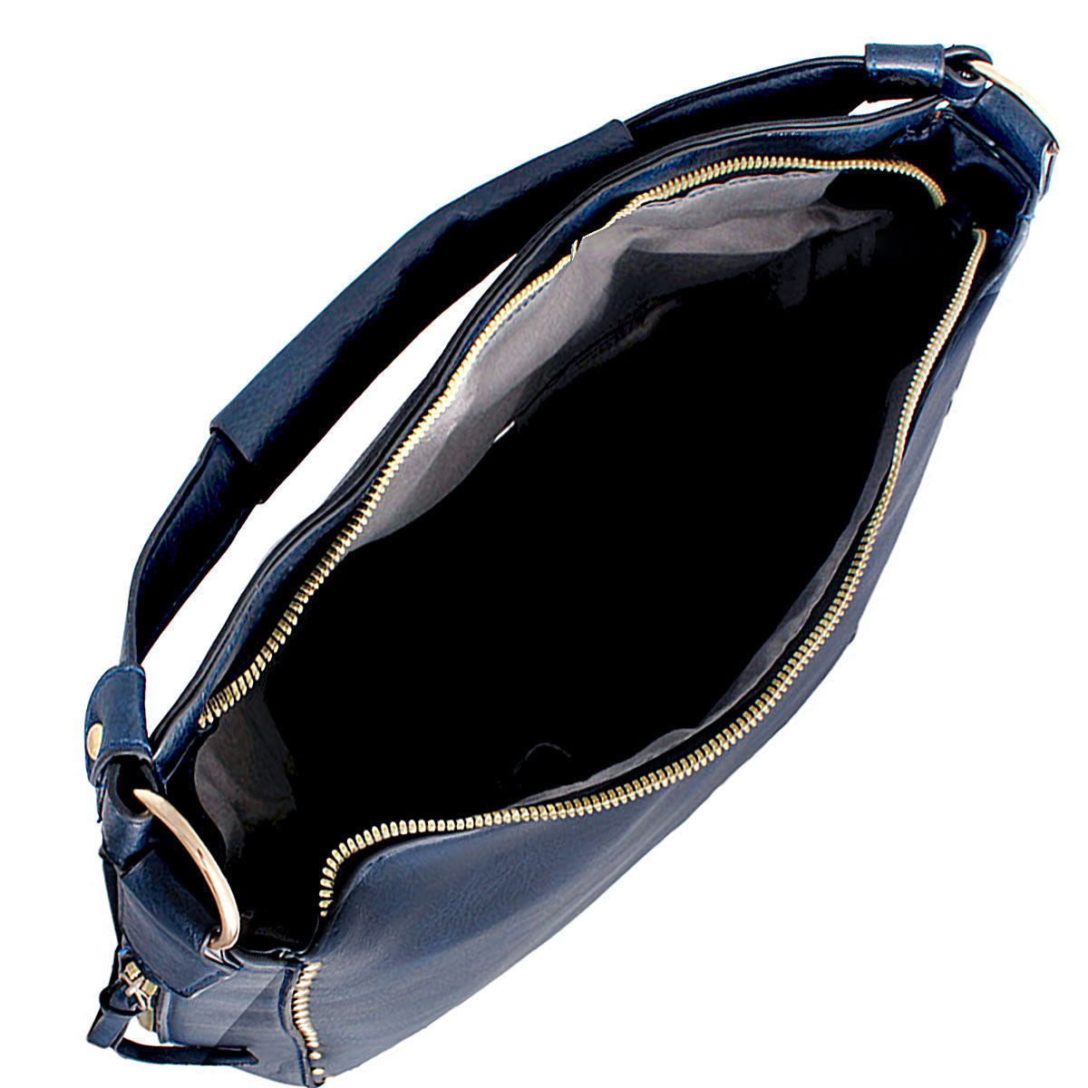 Navy Studded Hobo Bag