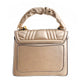 Gold Quilted Square Satchel