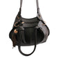 Soft Gray Faux Leather Hobo Bag