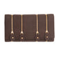 Brown Leather Zipper Wallet Clutch