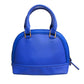 Blue Leather Dome Bag