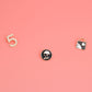 Gold Black 3pcs Silhouette Designer Studs