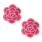 Large Fuchsia Flower Stone Studs