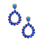 Brilliant Blue Crystal Teardrop Earrings