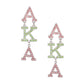 Pink Green AKA Dangle Studs
