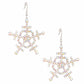 Dangle Silver Medium Snowflake Earrings for Women