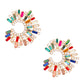 Multi Glass Crystal Round Studs