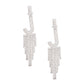 J Rhinestone Fringe Earrings