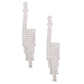 L Rhinestone Fringe Earrings