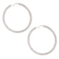 Silver Stacked Pave Hoops