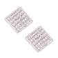 Silver Pave Square Tray D Studs