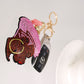 Light Pink Hair Woman Keychain