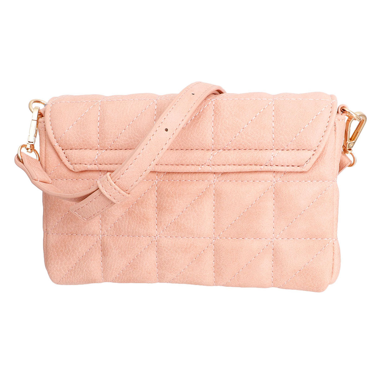 Blush Quilted Boxy Crossbody