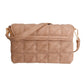 Light Brown Quilted Boxy Crossbody
