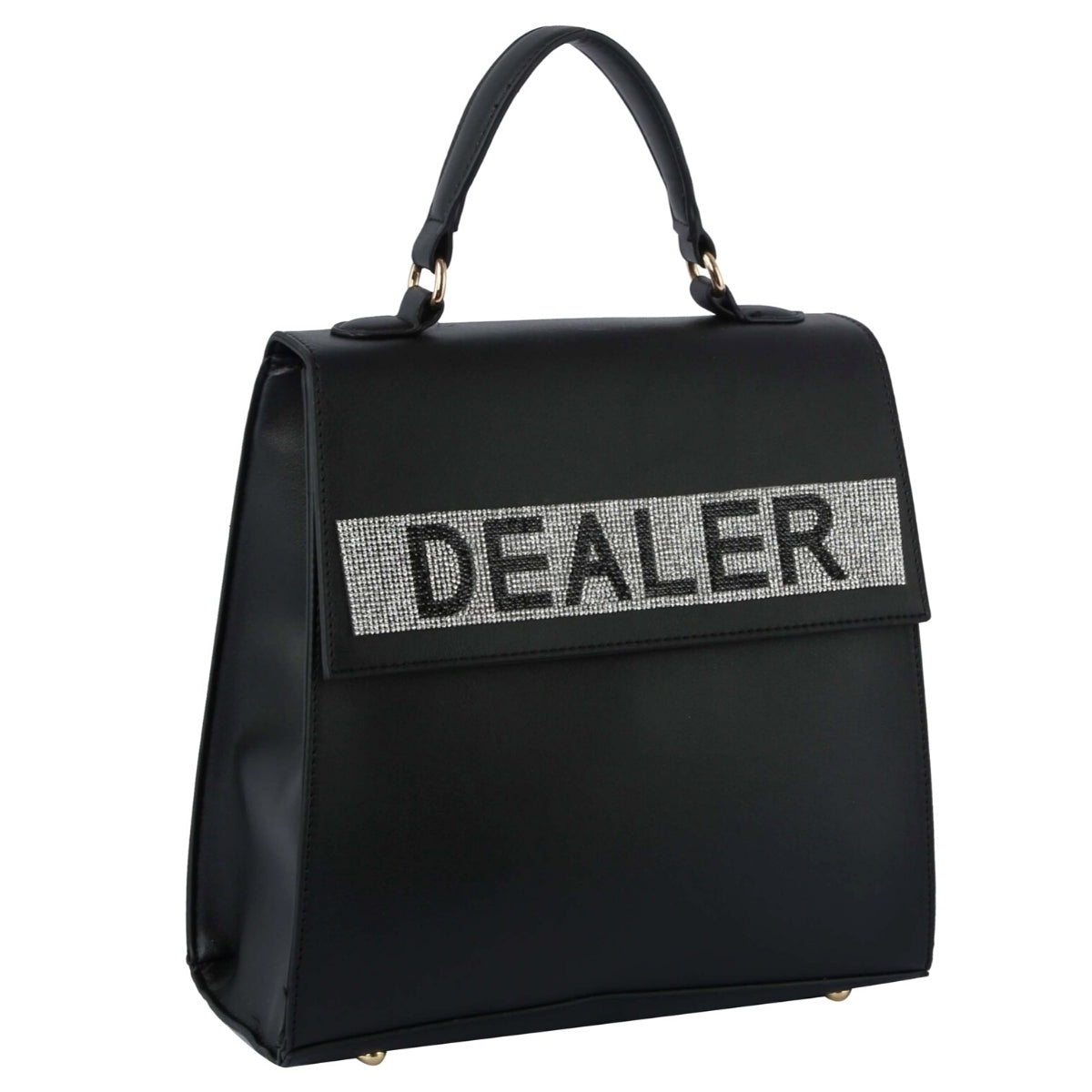 Black Rhinestone DEALER Handbag