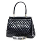 Black Quilted Queen Tote Handbag