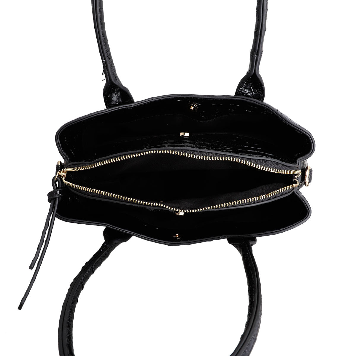 Black Crocodile Tote and Clutch Set