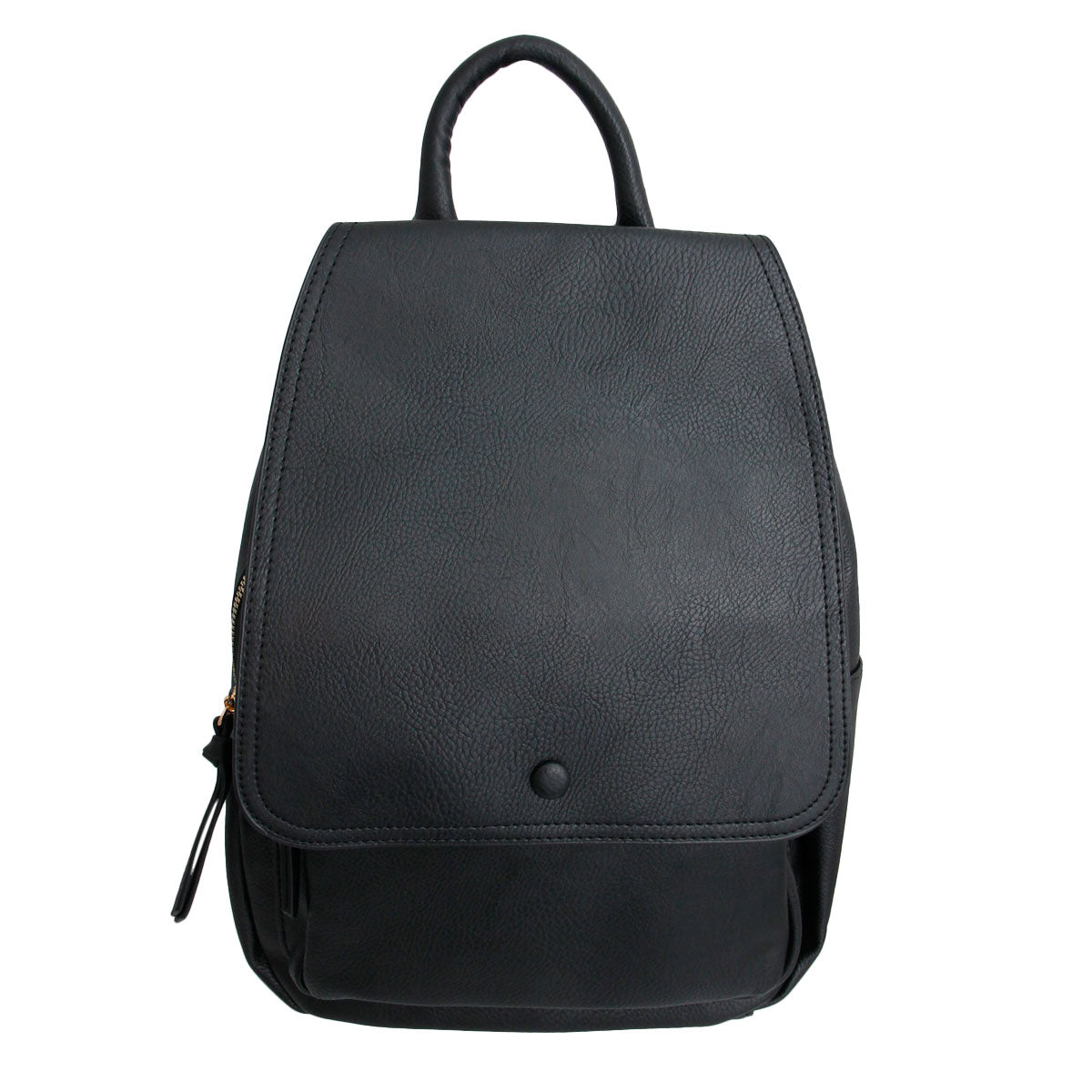 Black Flap Convertible Backpack Bag