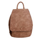 Light Brown Flap Convertible Backpack Bag