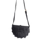 Black Pleated Semicircle Crossbody