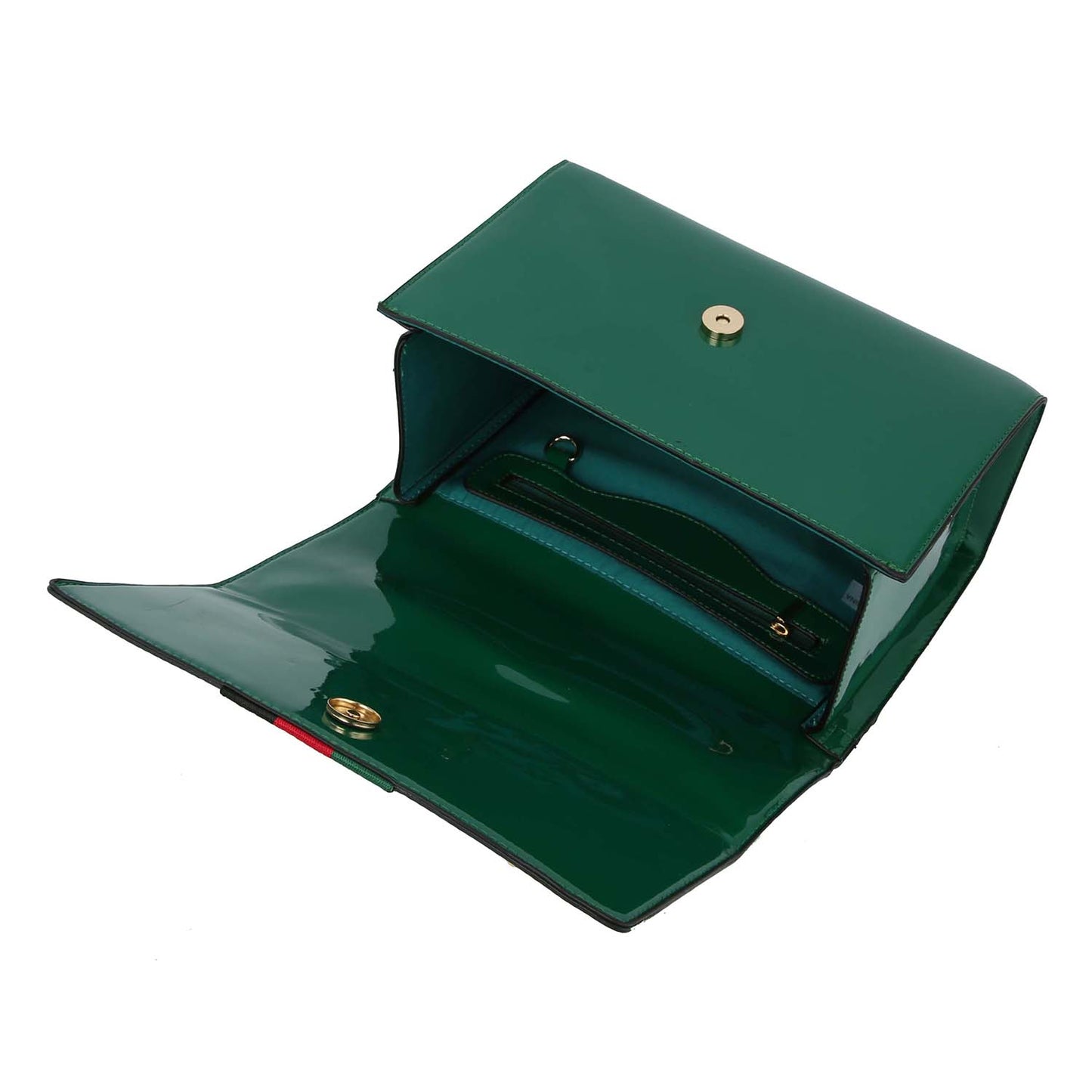 Green Patent Leather Designer Satchel Set